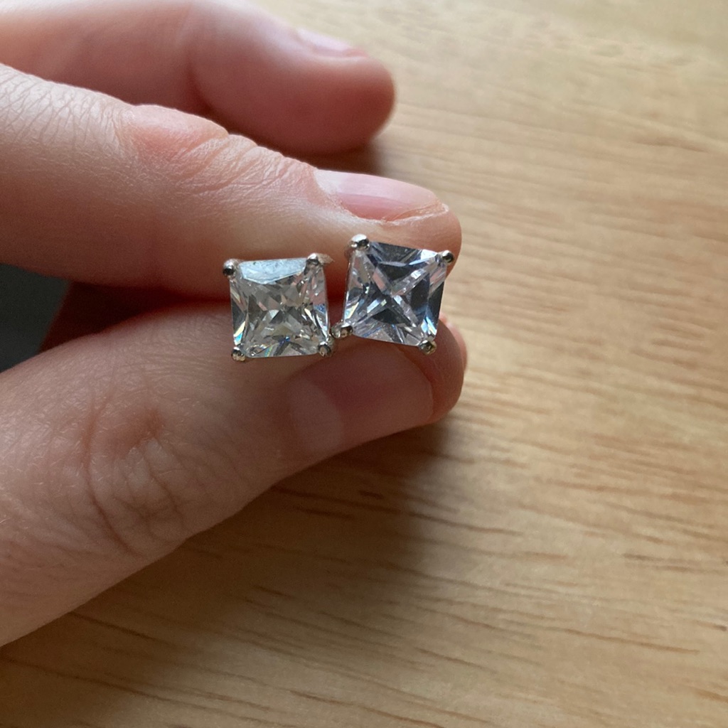 Simple Square Stud Earrings